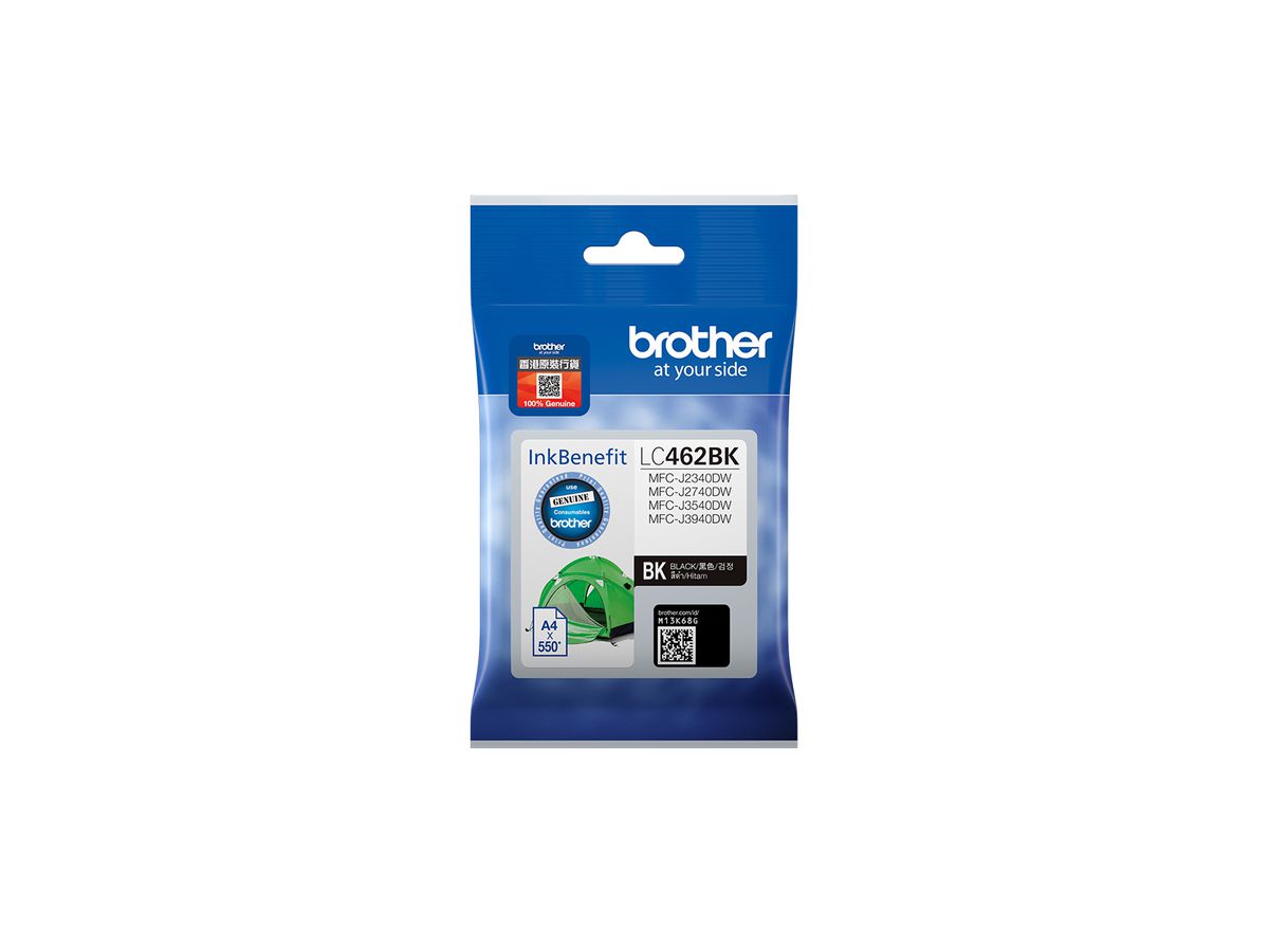 Brother LC462BK Druckerpatrone 1 Stück(e) Original Standardertrag Schwarz