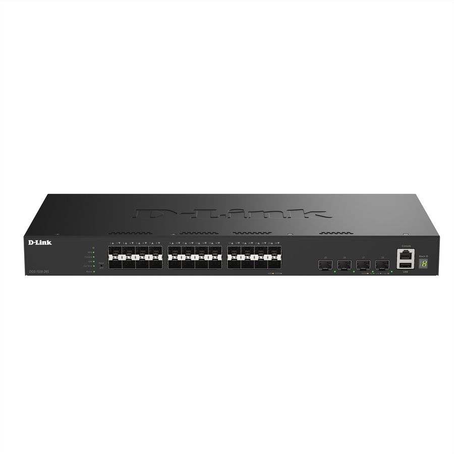 D-Link DGS-1530-28S/E 28-Port Switch Smart Managed Gigabit Stack 4x 10G