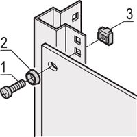 SCHROFF 19"-Befestigungssatz (Schraube, Scheibe, Mutter) - MONTAGESET 19"KOMPONENTEN 4X