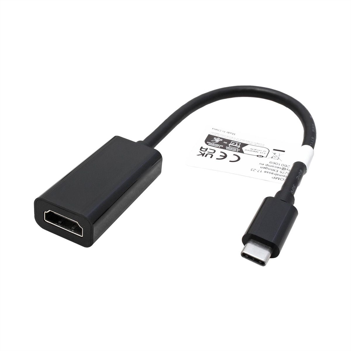 ROLINE Display Adapter USB Typ C - HDMI, ST/BU, 8K60