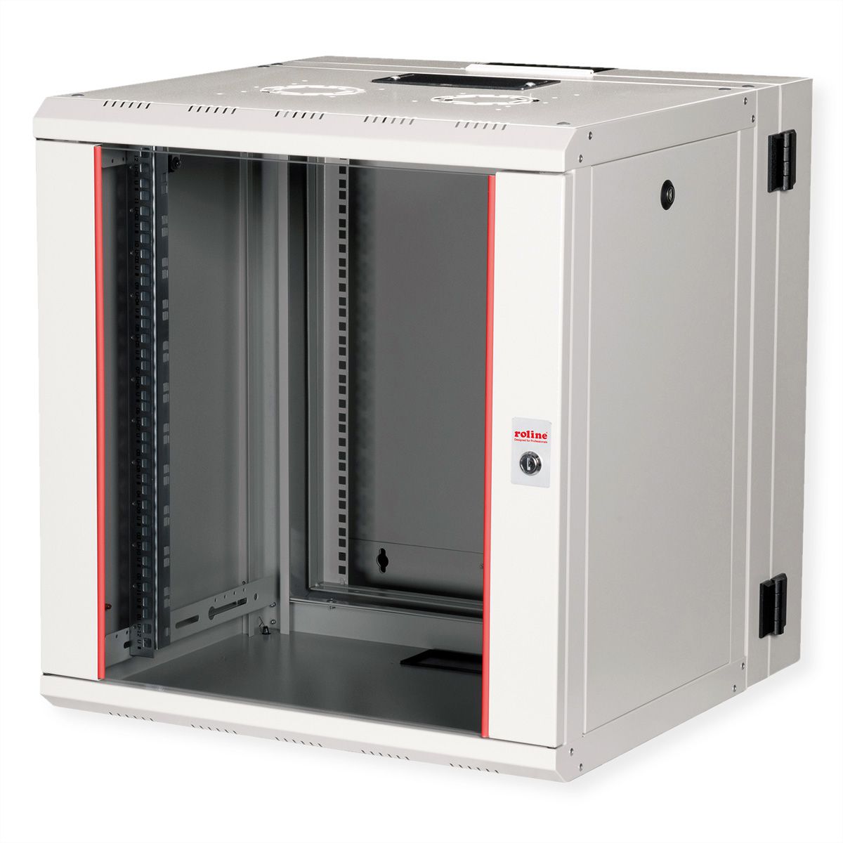 ROLINE 19-Zoll Wandgehäuse Pro 12 HE, 600x600 BxT zweiteilig schwenkbar grau