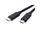 ROLINE USB4 Gen3x2 Kabel, C–C, ST/ST, 40Gbit/s, 240W, schwarz, 1 m