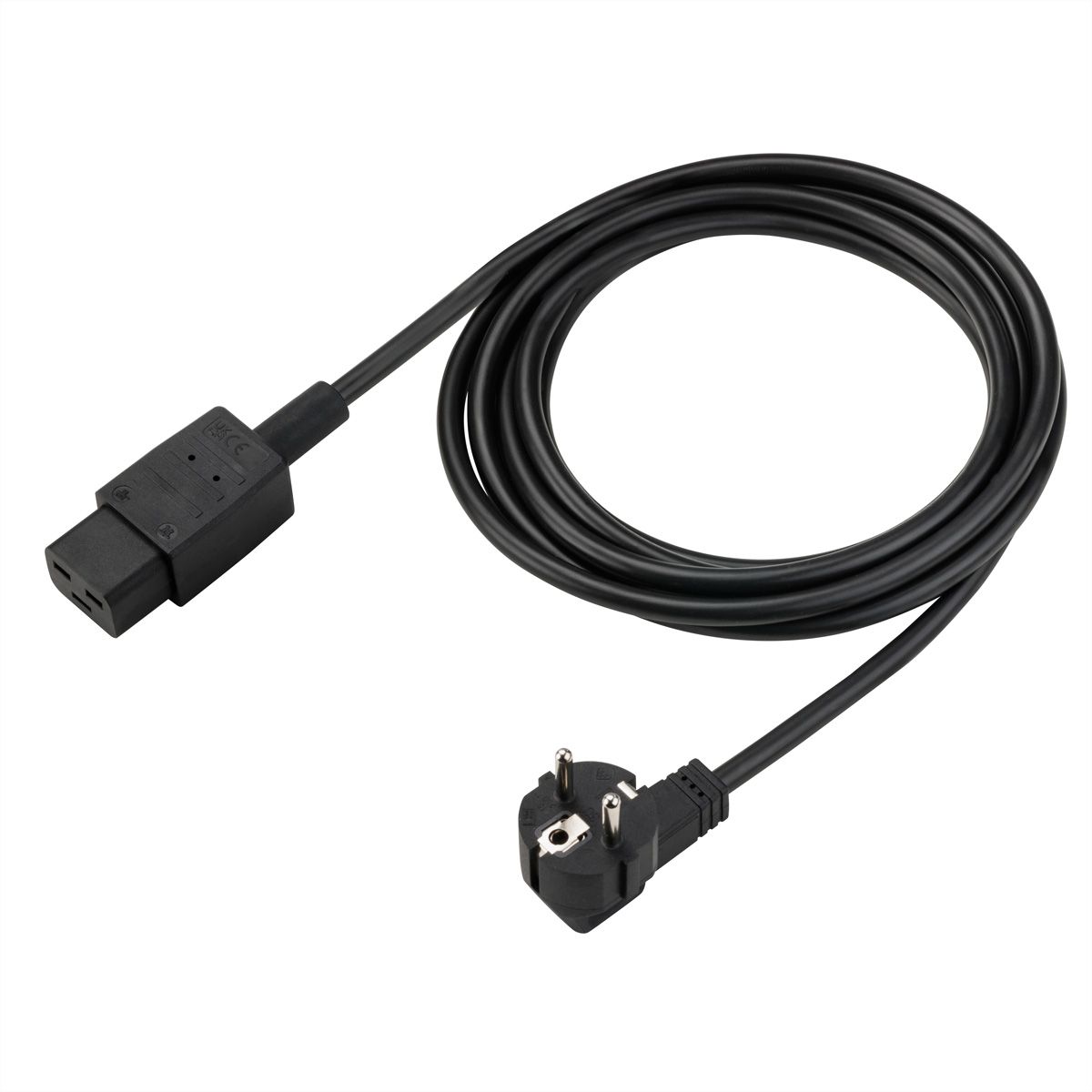 BACHMANN Netzkabel Schutzkontakt - IEC320-C19 16A/250V, unverpackt, schwarz, 3 m