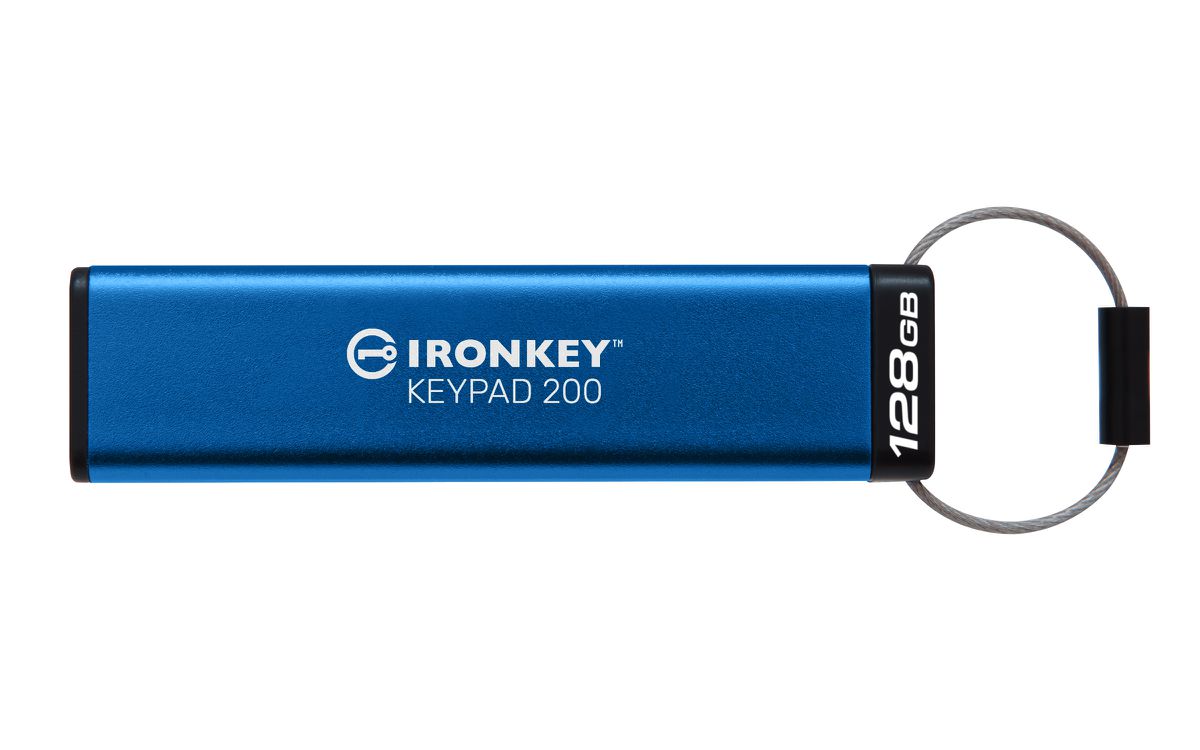 Kingston Technology IronKey 128GB Keypad 200, FIPS 140-3 Lvl 3 (ausstehend) AES-256 Verschlüsselung