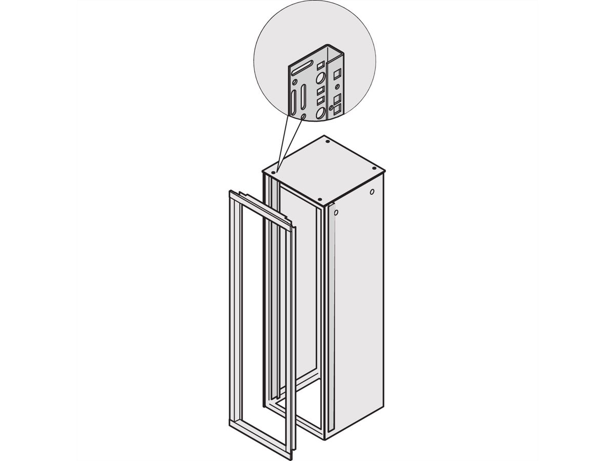 SCHROFF Adaptionswinkel - ADAPTIONSWINK. 47HE 7035 2ST