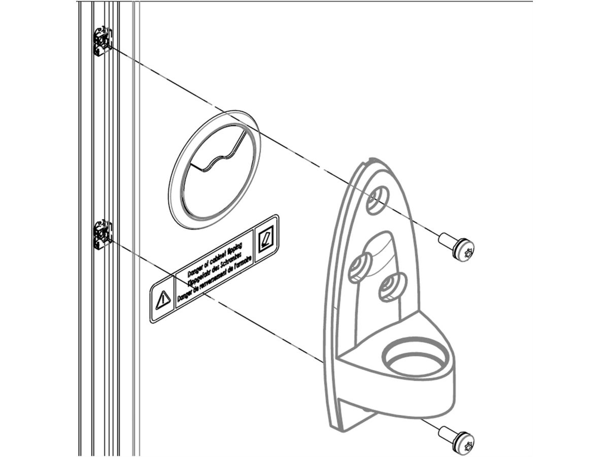 SCHROFF Montagesatz für Monitorarm für Novastar-HD-Schrank