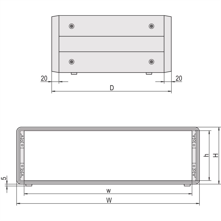 SCHROFF Komplettgehäuse 3 und 6 HE - COMPAC PRO GEH.3HE 63TE 271T