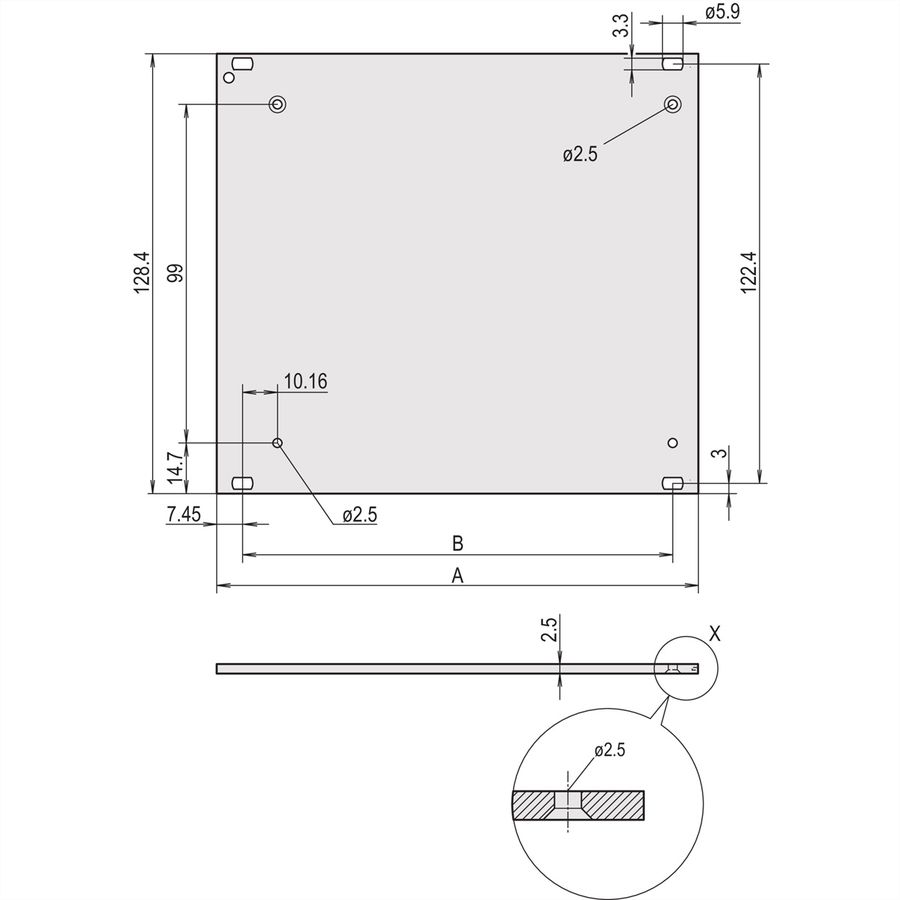 SCHROFF Frontplatte mit Griff - FRONTPLATTE M.GRIFF 3HE 21TE