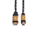 ROLINE GOLD USB 2.0 Kabel, Typ A-B, Retail Blister, 3 m