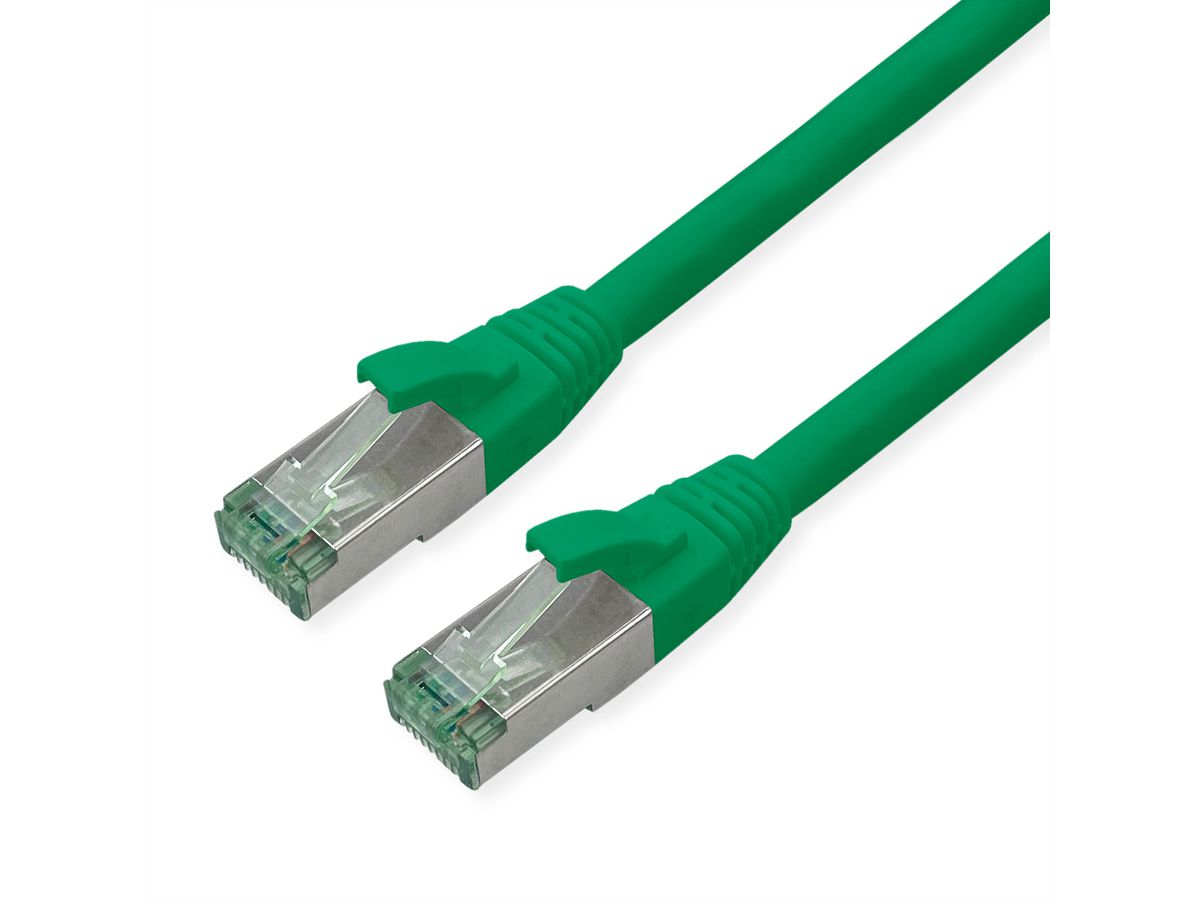 ROLINE RM Patchkabel Kat.6A S/FTP (PiMF), grün, 10 m