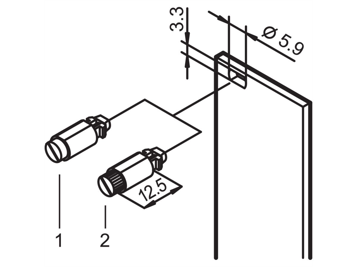 SCHROFF Schnellverschluss mit Rändel - SCHN.VERSCHL M.RAEN.SW 100ST