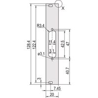 SCHROFF Frontplatten für D-Sub Steckverbinder - FRONTPR. 3HE 4TE 1X25 POLIG