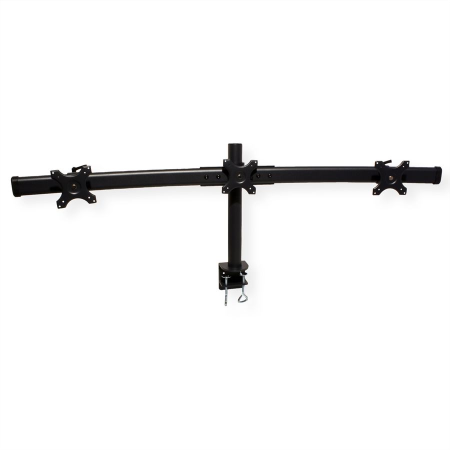 VALUE LCD-Triple-Arm Trägerstange, schwarz, Tischmontage, bis 3x 8 kg