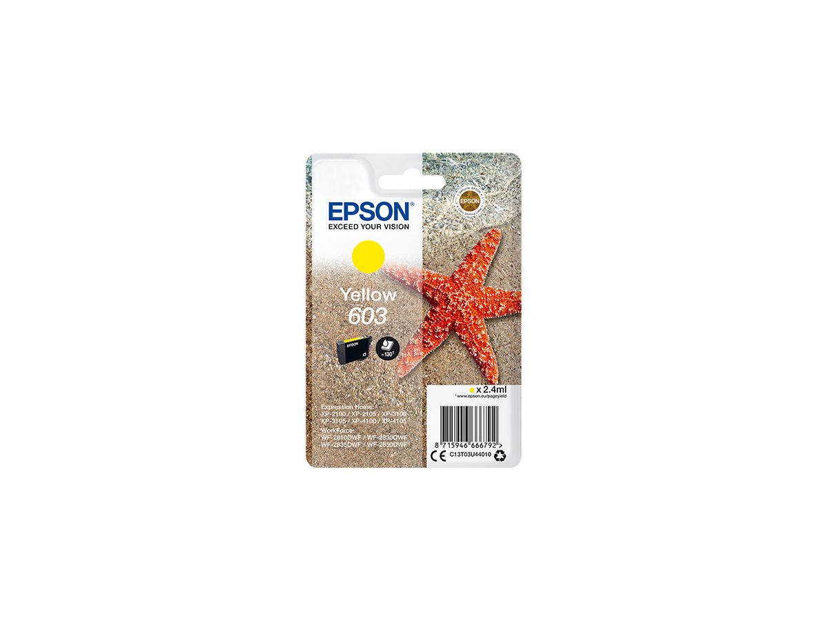 Epson Singlepack Yellow 603 Ink