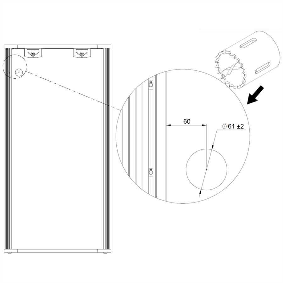 SCHROFF Montagesatz für Monitorarm für Novastar-HD-Schrank
