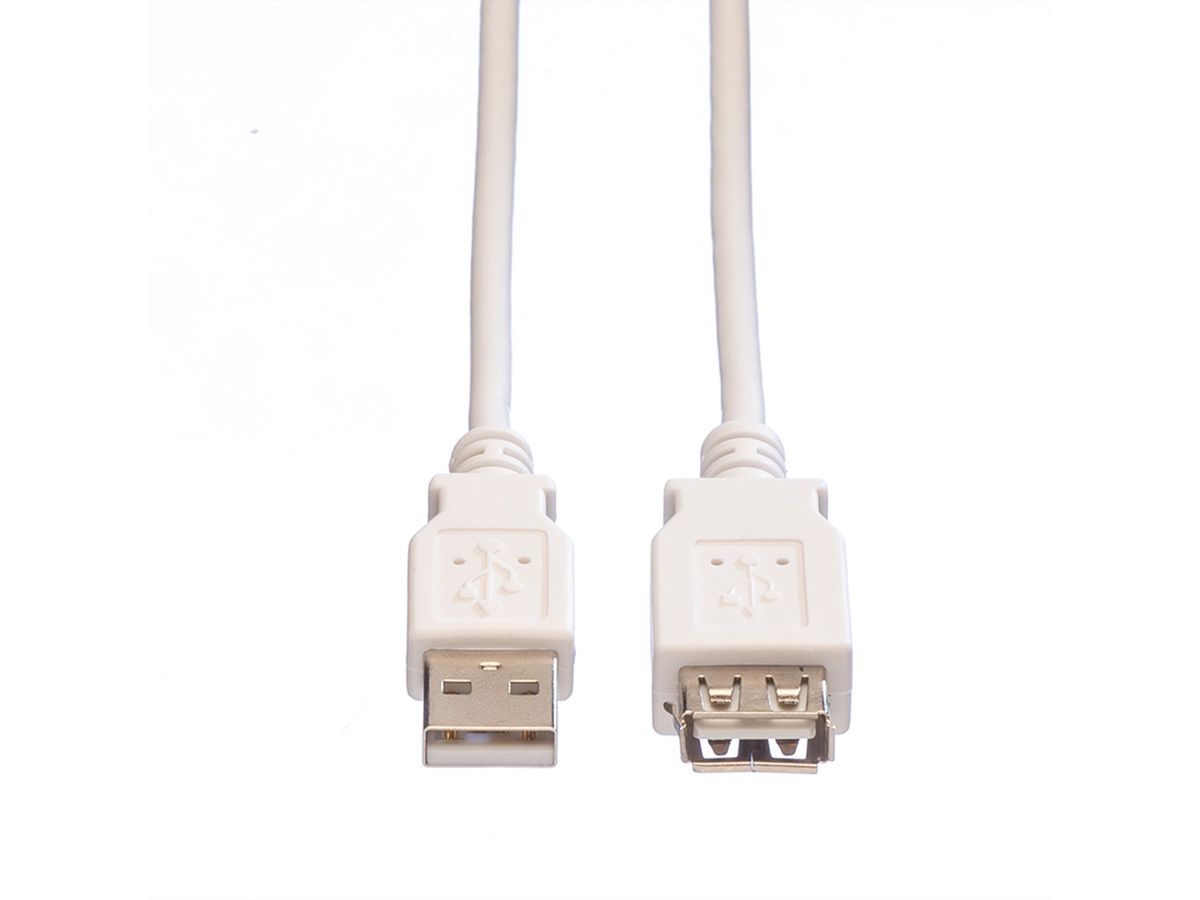 VALUE USB 2.0 Kabel, Typ A-A, ST/BU, weiß, 1,8 m