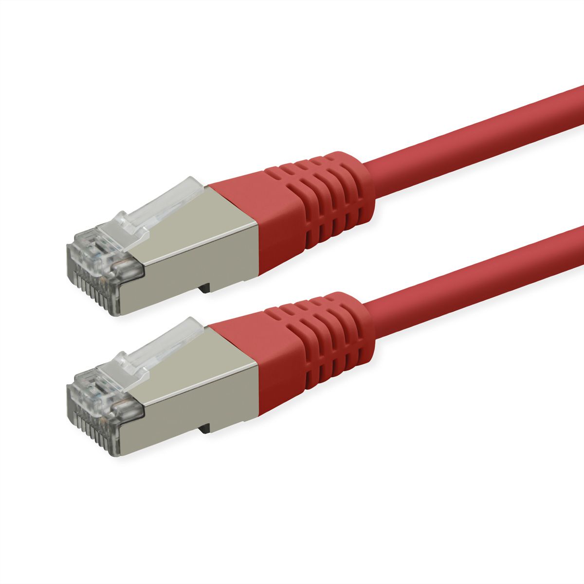 ROLINE Patchkabel Cat.6 (Class E), PoE, S/FTP (PiMF), rot, 0,3 m