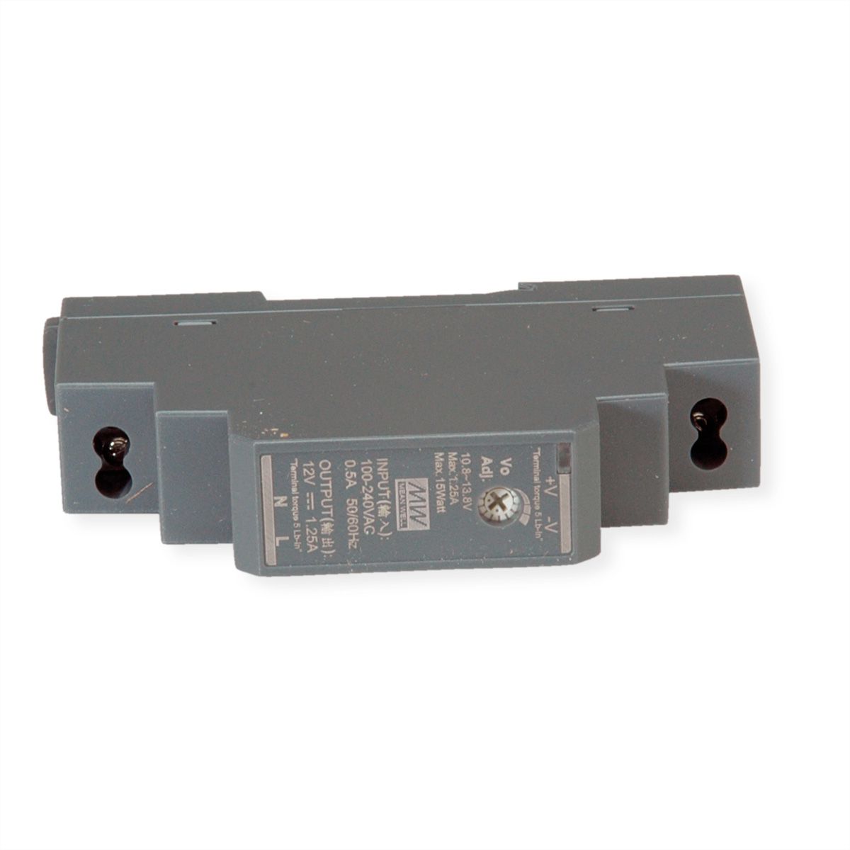 MEAN WELL HDR-15-12 Hutschienennetzteil 15W 12V DC, anthrazit