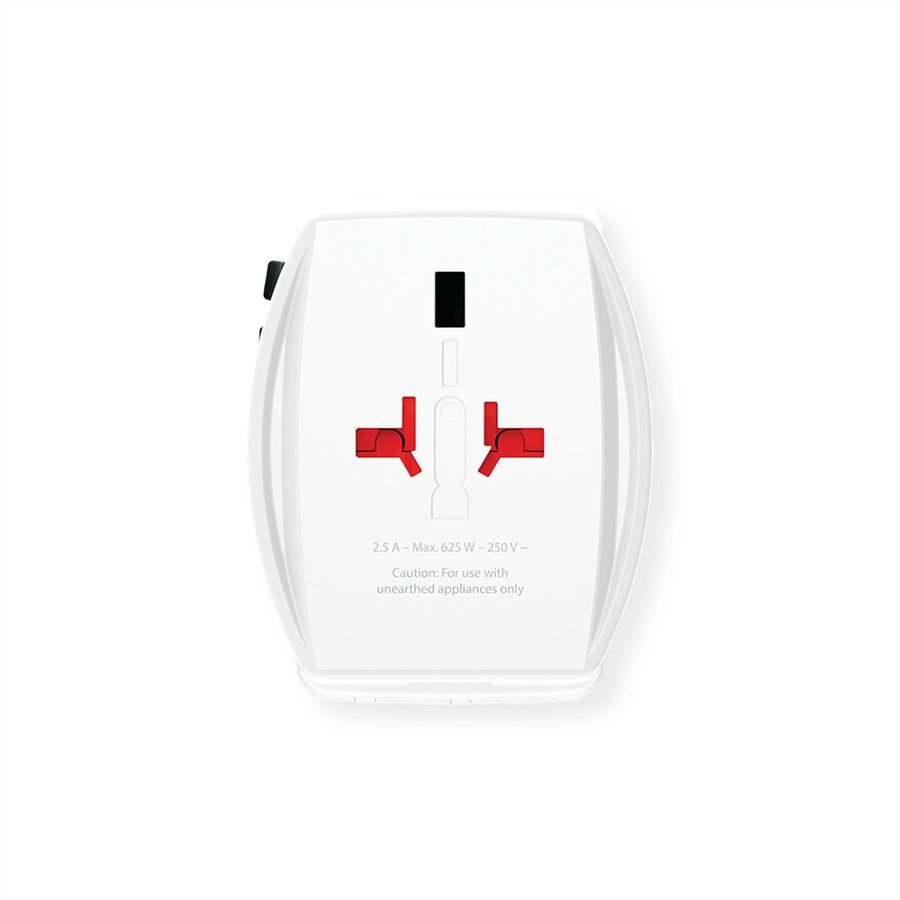 Skross MUV USB A/C 45PD Reiseadapter mit USB-C Kabel, Weltweit