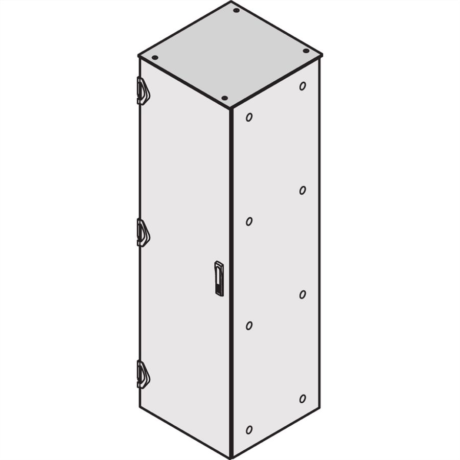 SCHROFF Flachdach, geschlossen - DACH 600B 1200T RAL 7021