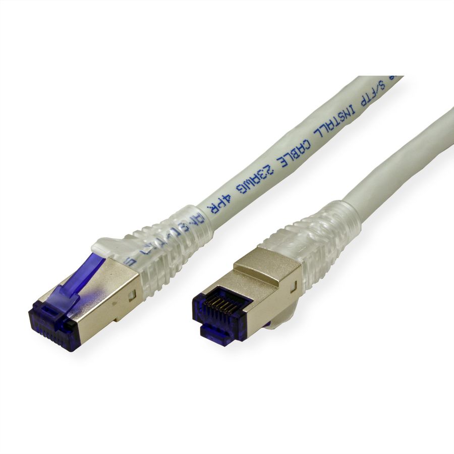 ROLINE Patchkabel Cat.6A (Class EA) S/FTP (PiMF), Massivdraht, grau, 30 m
