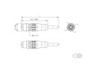METZ CONNECT Anschlussleitung M12 Stecker 4-polig D-kodiert, 2 m