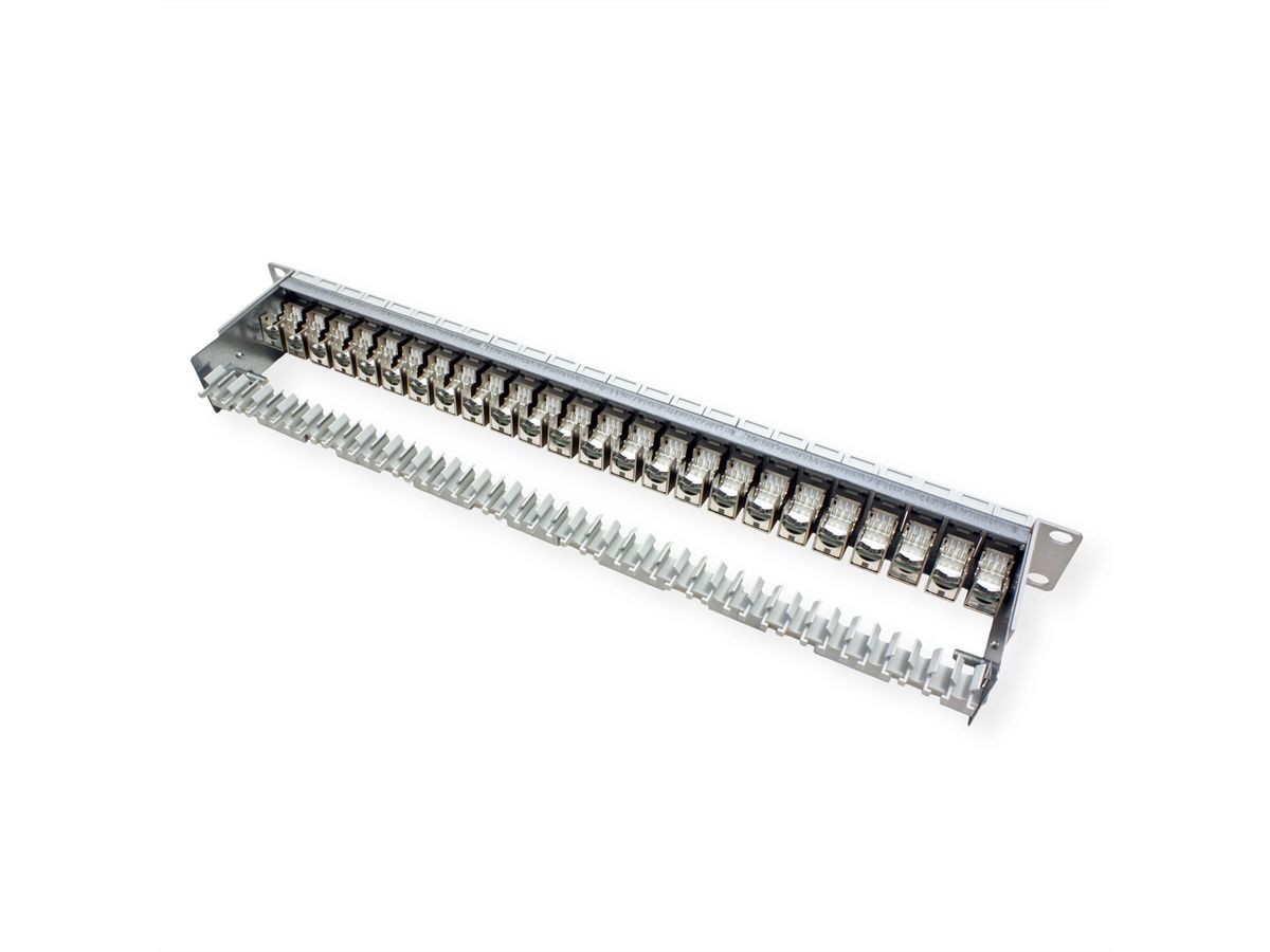 METZ CONNECT 19"-Panel 1HE bestückt mit 24 E-DAT Modulen Kat.6A (Class EA)