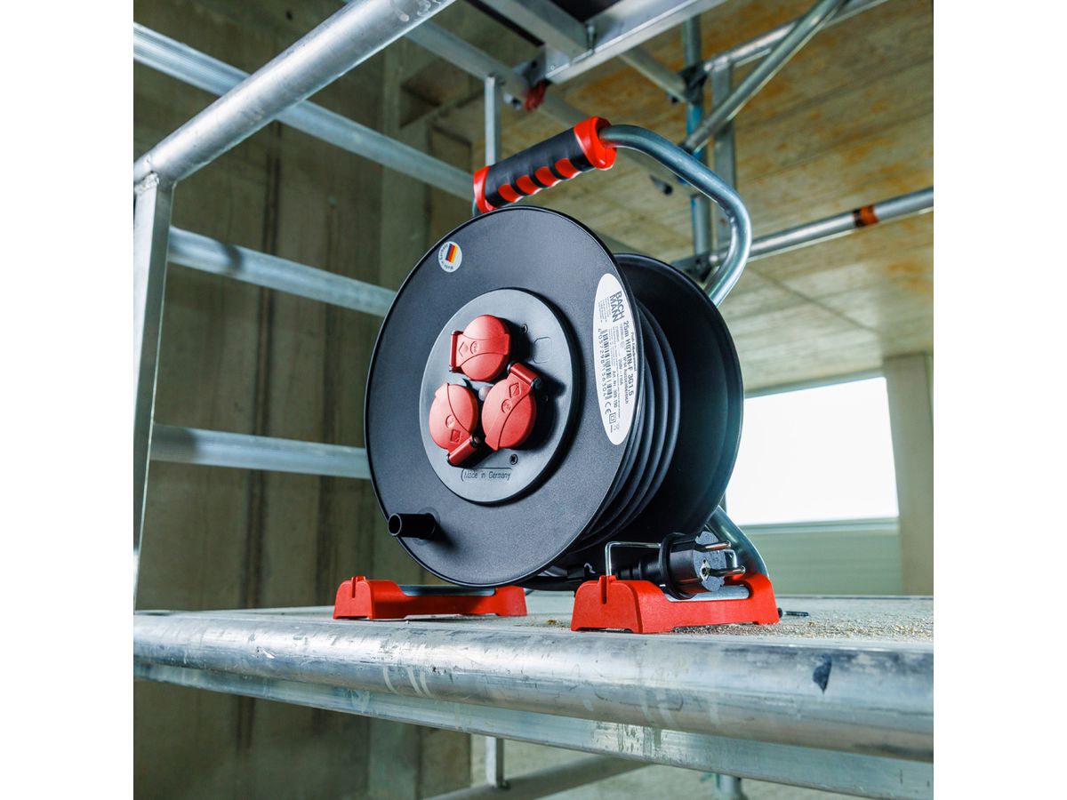 BACHMANN Profi-Kabeltrommel 3xCEE7/3 H07RN-F 3G1,5mm² 25,0m CEE7/7