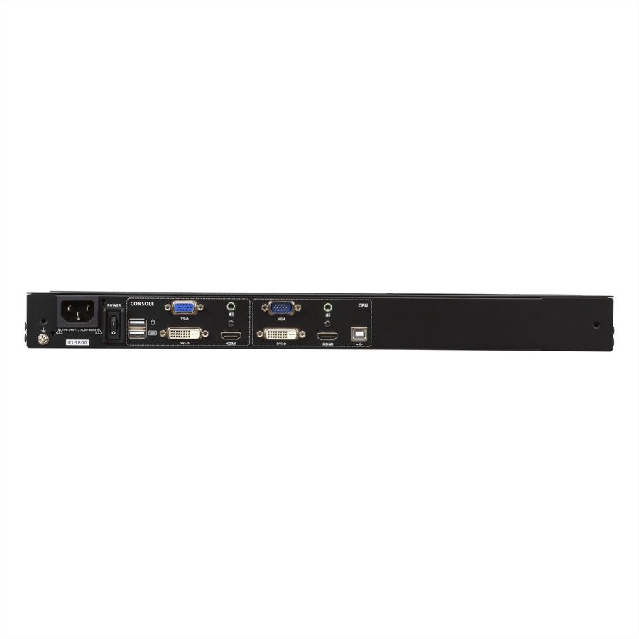 ATEN CL3800NW KVM-Konsole USB HDMI DVI VGA Dual Rail, US-Layout