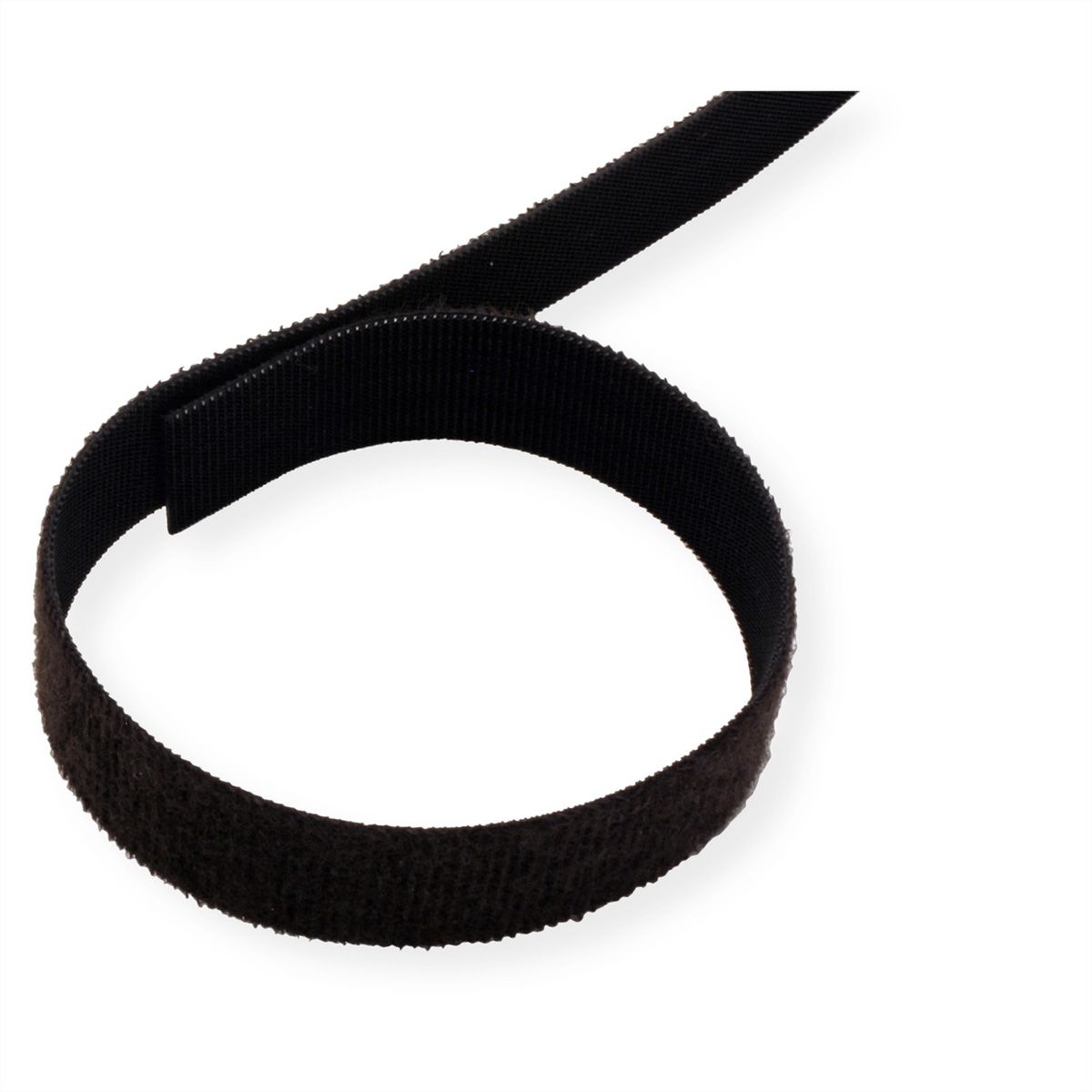 VELCRO® ONE-WRAP® Klettbandstreifen 20mm, unperforiert auf Rolle, schwarz, 25 m