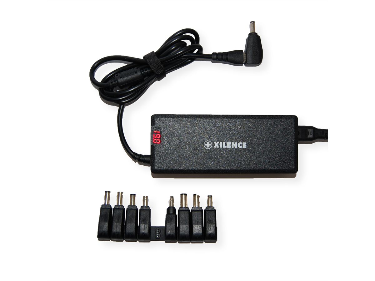 Xilence XM012 Universal Notebook Ladegerät, 11 Adapter, LED Anzeige, 120W -  SECOMP Electronic Components GmbH