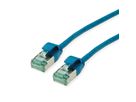 ROLINE RM U/FTP DataCenter Patchkabel Kat.6A (Class EA), slim, blau, 2 m