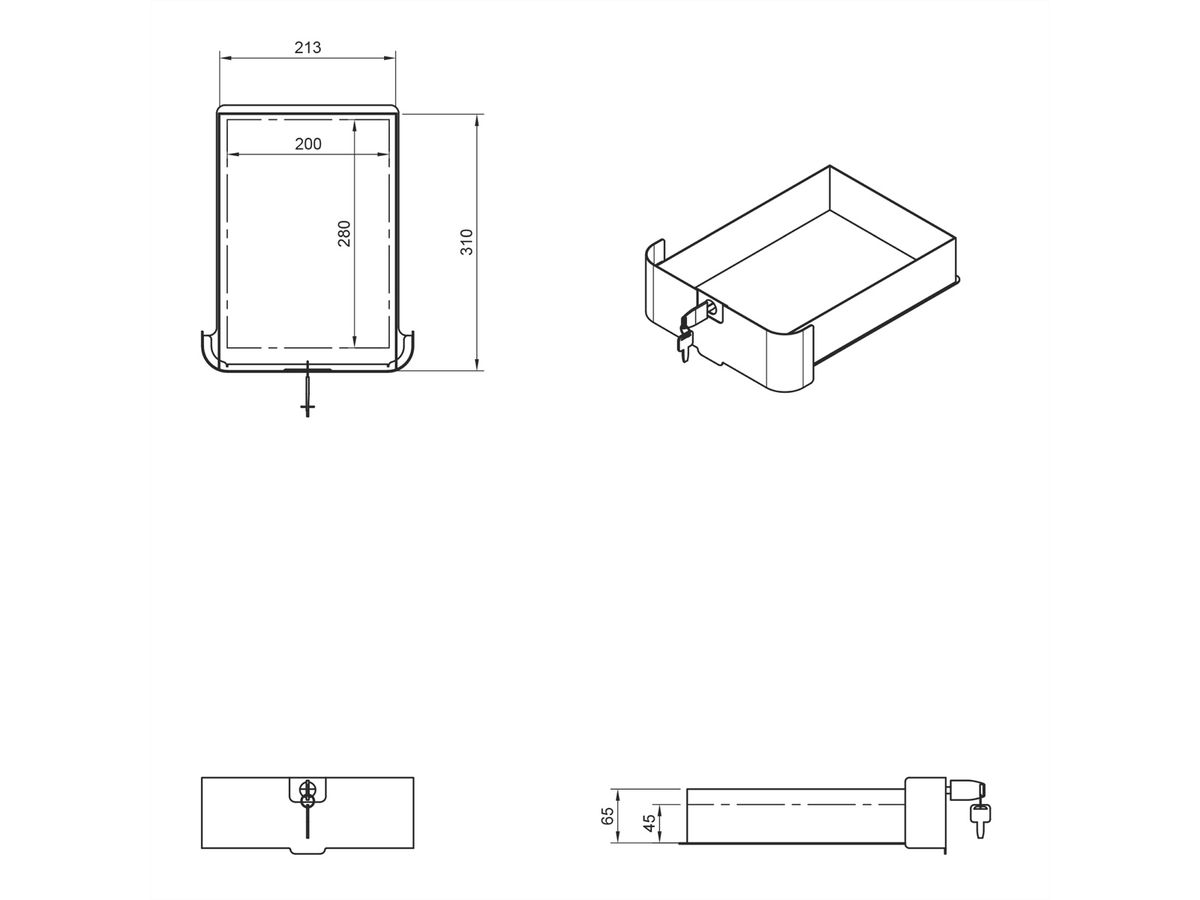 DATAFLEX Bento® desktop locker, 500, weiß