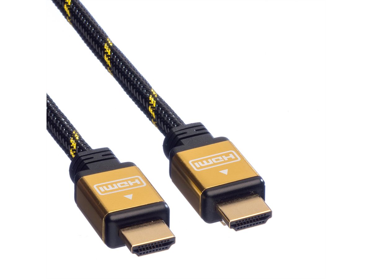 ROLINE GOLD HDMI High Speed Kabel mit Ethernet, Retail Blister, 1 m