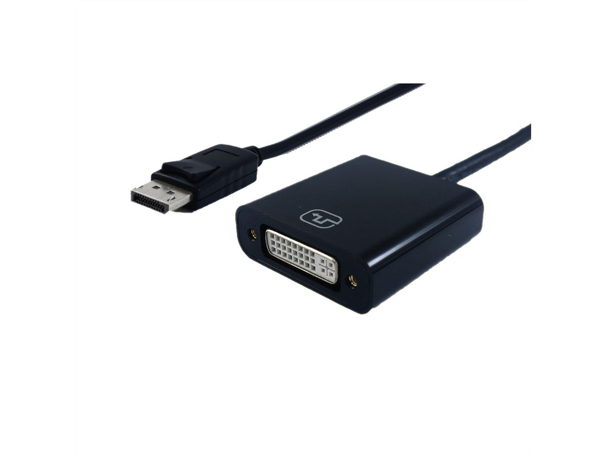 STANDARD DisplayPort-DVI Adapter, DP Stecker-DVI Buchse, 0,15 m