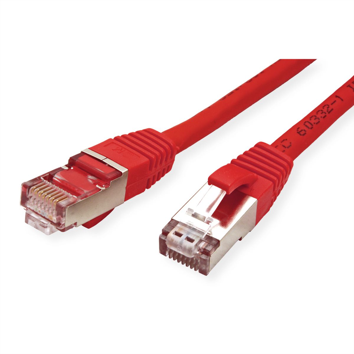 VALUE Patchkabel Cat.6 (Class E) S/FTP (PiMF), LSOH, rot, 1 m