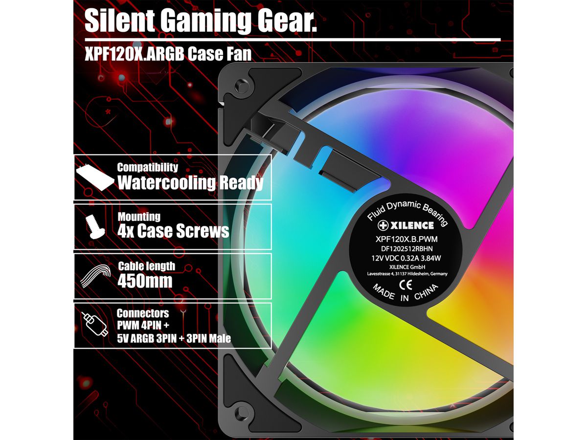XILENCE Performance X XF083, 120mm ARGB LED Lüfter