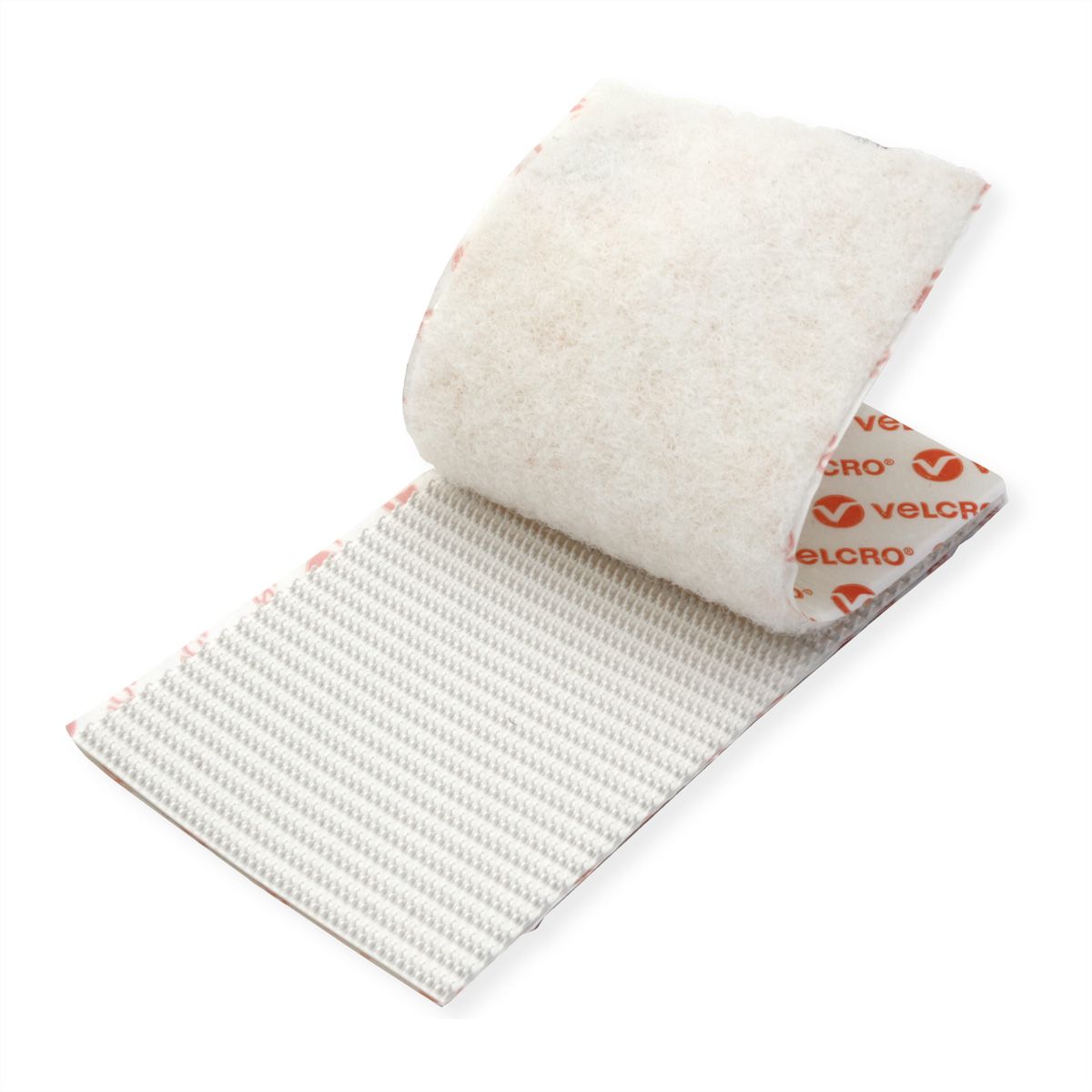 VELCRO® Klettstreifen Extra Stark Selbstklebend, Haken & Flausch 50mm x 100mm x 2 sets Weiß