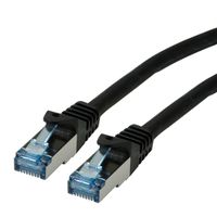 ROLINE Patchkabel Cat.6A S/FTP (PiMF), Component Level, LSOH, schwarz, 0,3 m