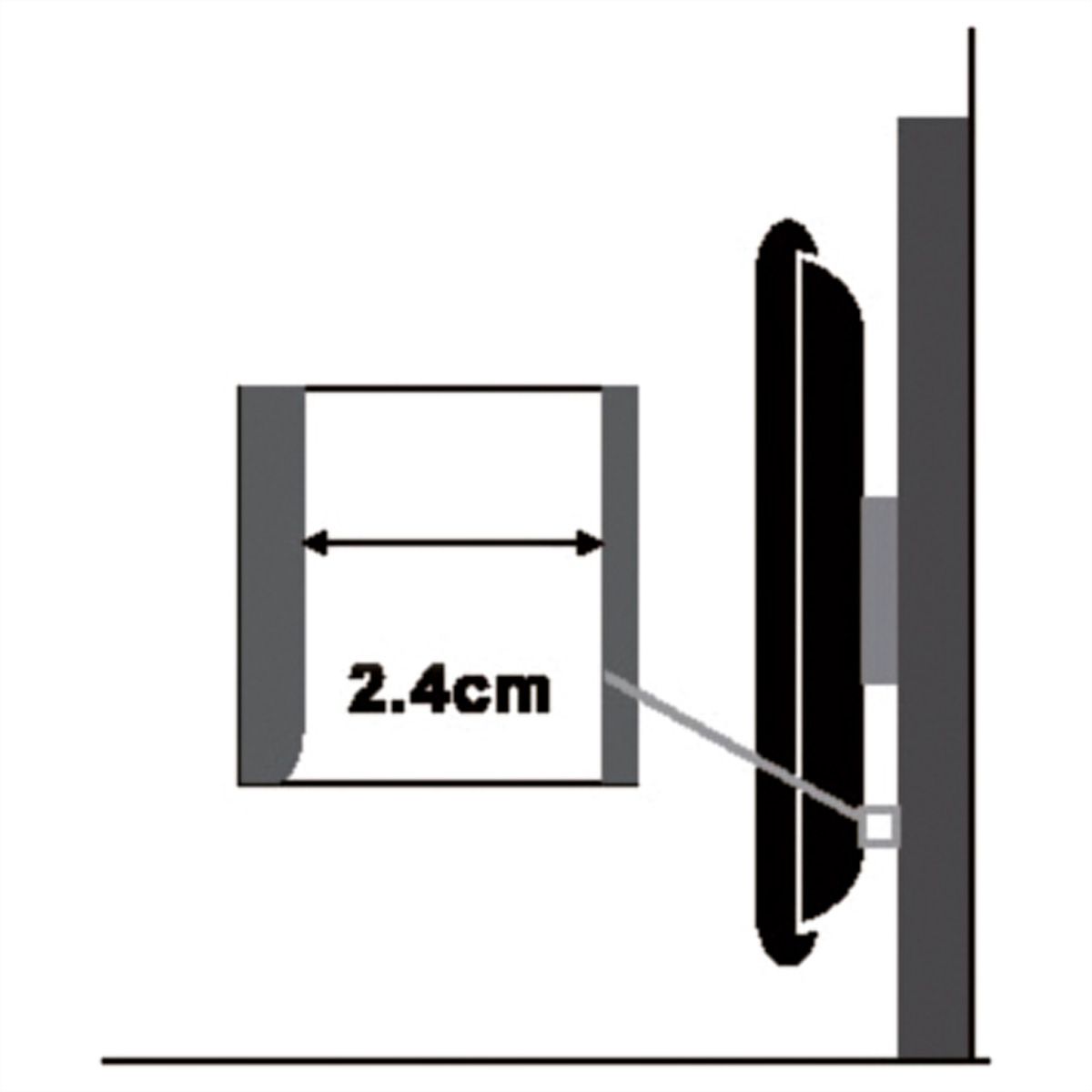 VALUE TV-Monitorwandhalterung, fest, 32-60 Zoll, bis 80 kg