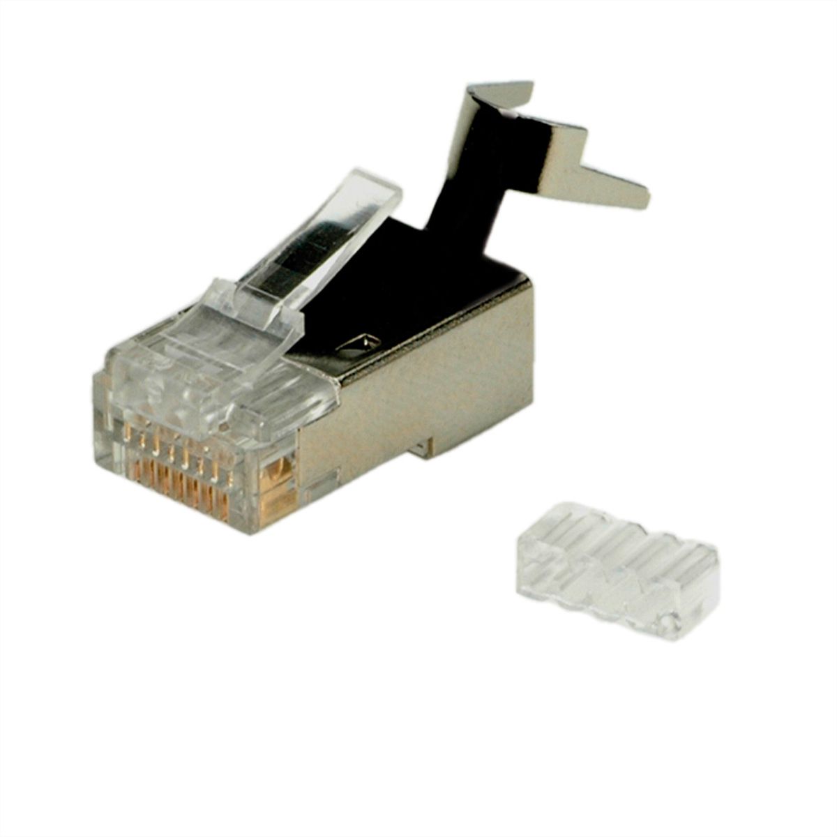 ROLINE Modular Plug geschirmt, Cat.6 (Class E) für Massivdraht, 10 Stck
