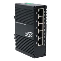 EXSYS EX-62030MPOE Mini 5-Port Industrial Gigabit PoE+ Switch, Web-Managed