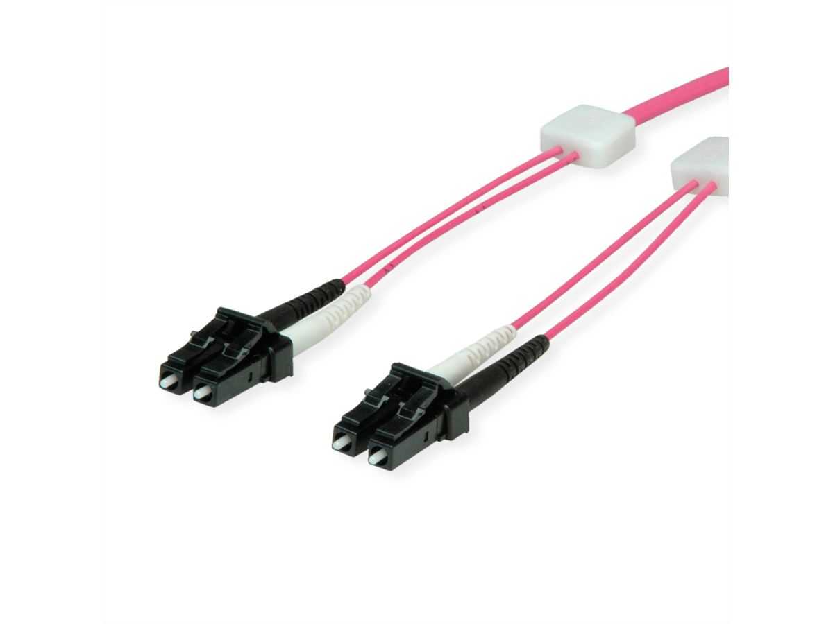 EasyLan LWL-LED-Patchkabel duplex 50/125µm OM4, LC/LC, violett, 3 m