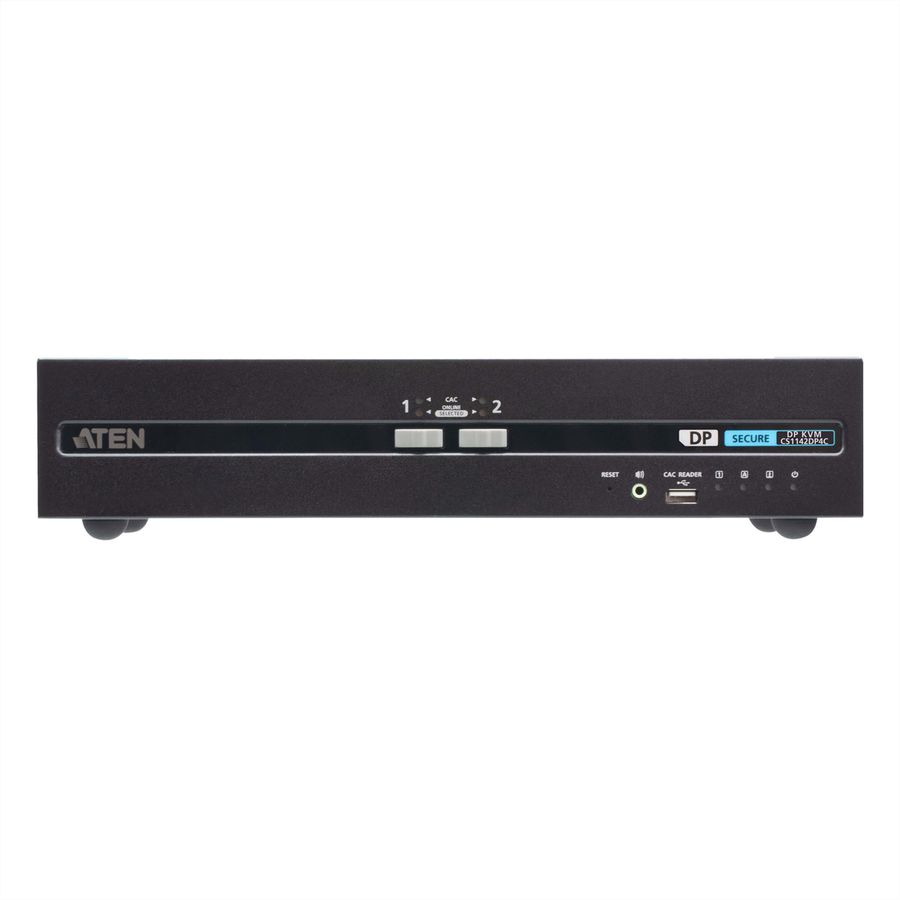 ATEN CS1142DP4C 2-Port USB DisplayPort Dual Display Secure KVM Switch, mit CAC