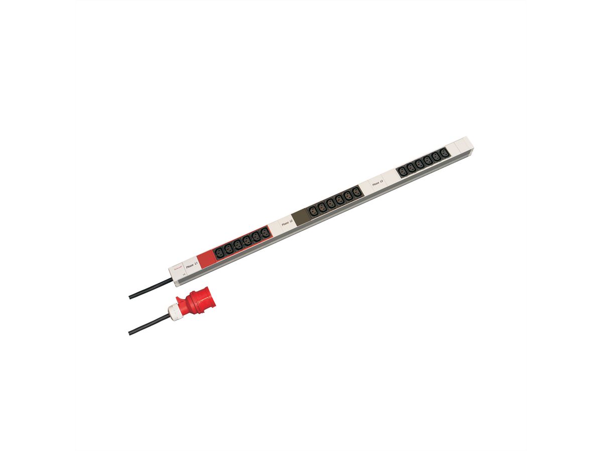 SCHROFF IEC-Steckdosenleiste, 3 Phasen - STECKDL.3P 18XC13 947,5LG 16A