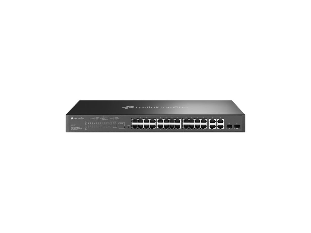 TP-Link Omada 24-Port 10/100Mbps + 4-Port Gigabit Smart Switch with 24-Port PoE+