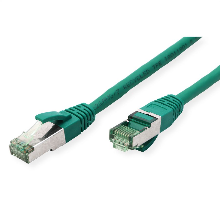 ROLINE RM Patchkabel Cat.6A S/FTP (PiMF), grün, 0,5 m