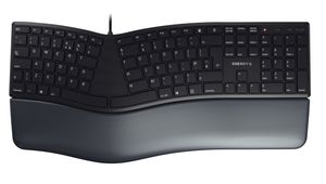 CHERRY KC 4500 ERGO Tastatur Universal USB QWERTY UK Englisch Schwarz