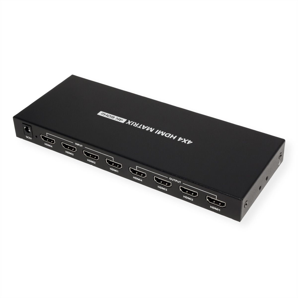 VALUE 4K HDMI Matrix Switch, 4 x 4, mit Fernbedienung
