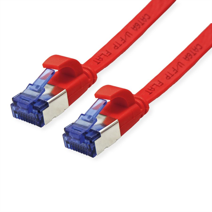 VALUE Patchkabel Cat.6A (Class EA) FTP, extra-flach, rot, 0,5 m